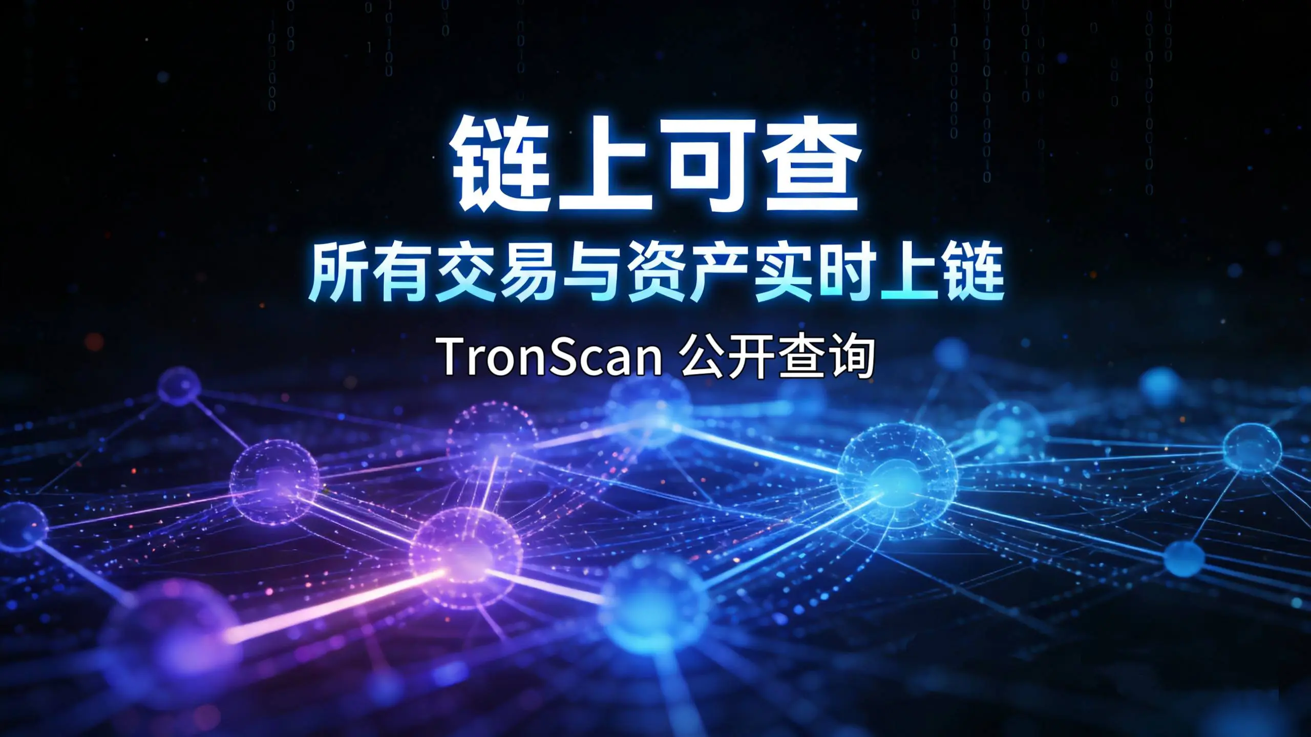 链上可查 - 所有交易与资产实时上链，TronScan公开查询